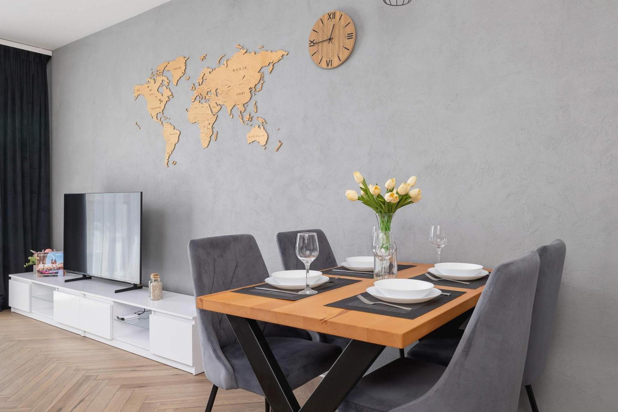 Nowoczesny W Krakowie Z Klimatyzowanym Salonem Dwa Miejsca Postojowe By Renters